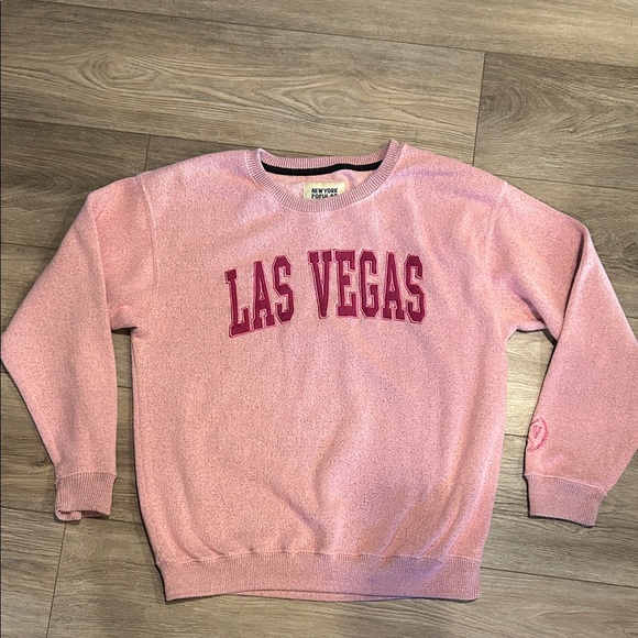 Pink Las Vegas Women's Crew Neck Sweater Size L - Picture 1 of 7